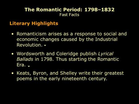 romanticism in english literature presentation