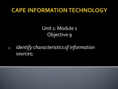 CAPE INFORMATION TECHNOLOGY