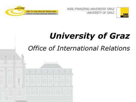 University of Graz Office of International Relations.