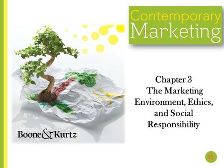 Chapter 3 The Marketing Environment, Ethics, and Social Responsibility