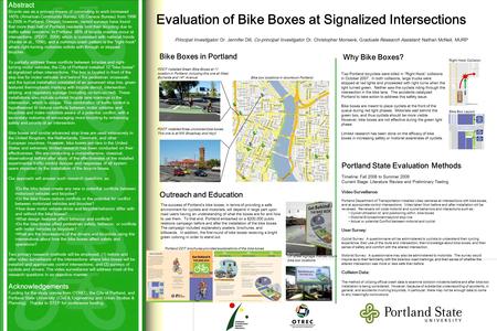 Abstract Bicycle use as a primary means of commuting to work increased 145% (American Community Survey, US Census Bureau) from 1996 to 2006 in Portland,