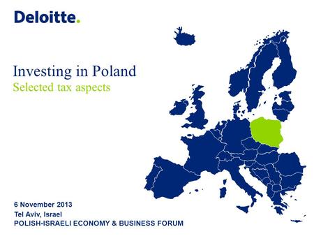 Investing in Poland Selected tax aspects