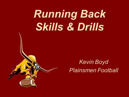 Running Back Skills & Drills