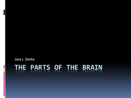 Jose L. Barba. The Four Lobes of the Human Brain Temporal lobe Frontal lobe Parietal lobe Occipital lobe.
