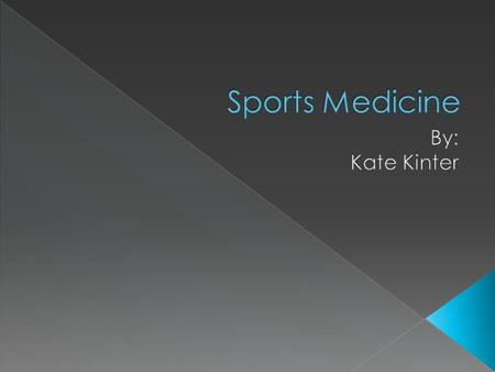  When athletes get injured sports medicine doctor diagnose the injury.  They help prevent the injury.  Sports Medicine doctors also treat the injury.