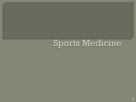 1.  Content Objectives Review who and what makes up the sports medicine team. Learn the roles and responsibilities of the certified athletic trainer.