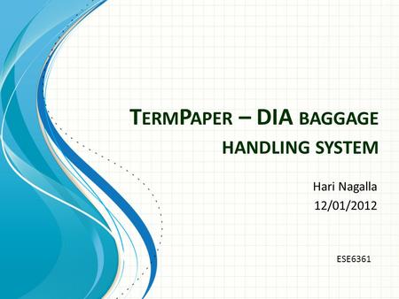 TermPaper – DIA baggage handling system