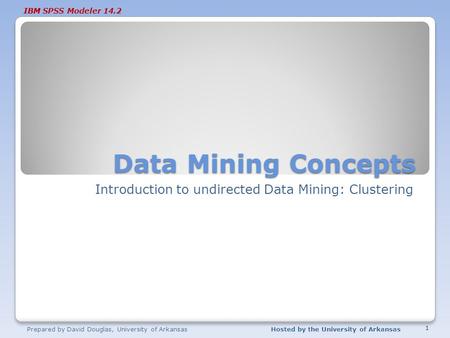 Introduction to undirected Data Mining: Clustering