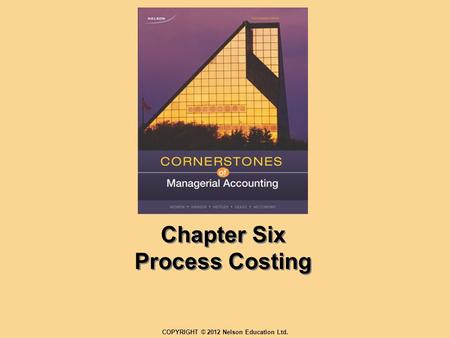 Chapter Six Process Costing