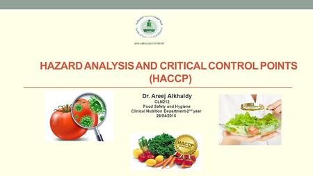 Hazard analysis and critical control points (HACCP)
