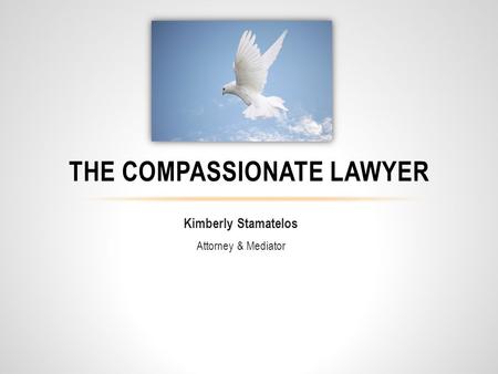 Kimberly Stamatelos Attorney & Mediator THE COMPASSIONATE LAWYER.