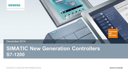 SIMATIC New Generation Controllers S7-1200