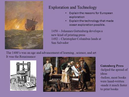 Exploration and Technology