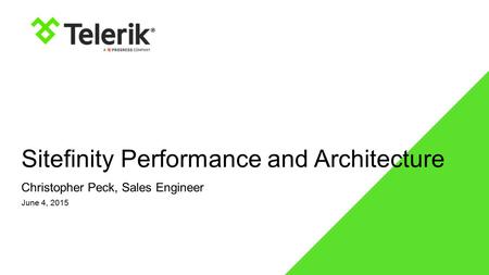 Sitefinity Performance and Architecture
