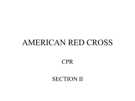 first aid cpr powerpoint presentation