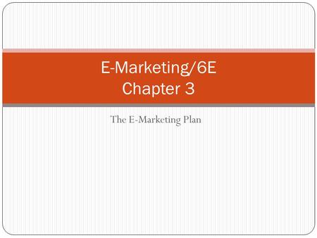 E-Marketing/6E Chapter 3
