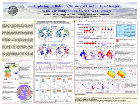 Exploring the Roles of Climate and Land Surface Changes on the Variability of Pan-Arctic River Discharge Jennifer C. Adam 1, Fengge Su 1, Laura C. Bowling.