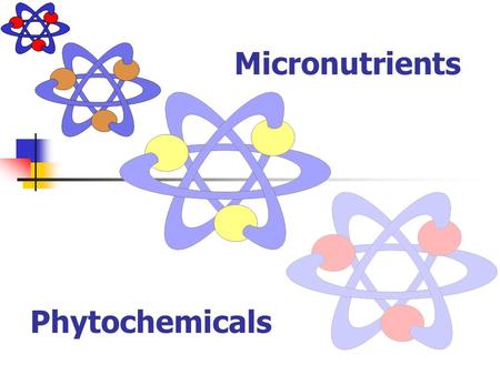 Micronutrients Phytochemicals. What are Micronutrients? Vitamins - complex structures that help regulate many functions in your body Minerals – parts.