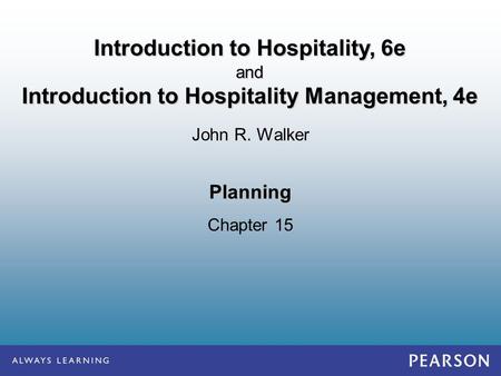 Introduction to Hospitality, 6e