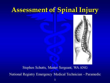Assessment of Spinal Injury