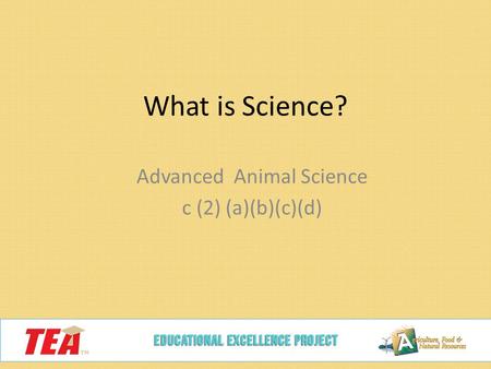 Advanced Animal Science c (2) (a)(b)(c)(d)