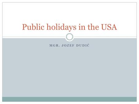Public holidays in the USA
