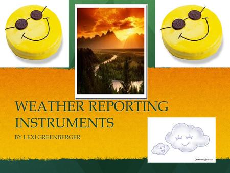 WEATHER REPORTING INSTRUMENTS BY LEXI GREENBERGER.