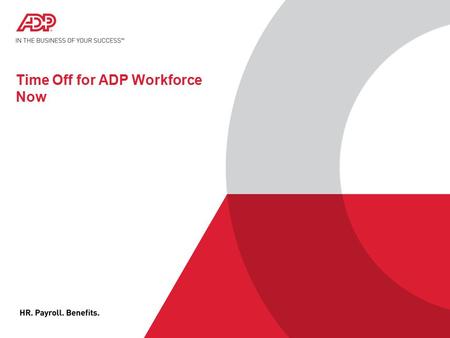 Time Off for ADP Workforce Now