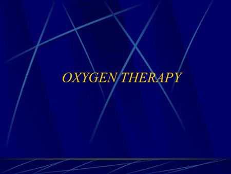 OXYGEN THERAPY. INTRODACTION: Oxygen is an odorless, tasteless, colorless, and transparent gas.That is slightly heavier than air. Because oxygen supports.