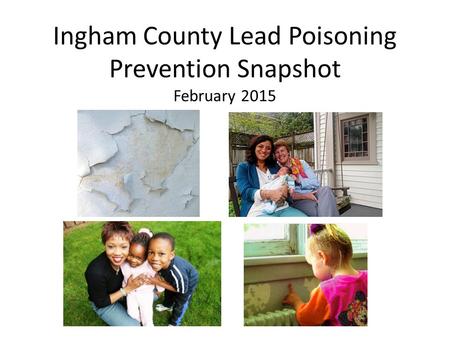 Ingham County Lead Poisoning Prevention Snapshot February 2015.