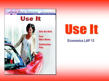 Use It Economics LAP 13.