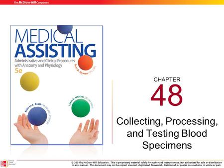 Collecting, Processing, and Testing Blood Specimens