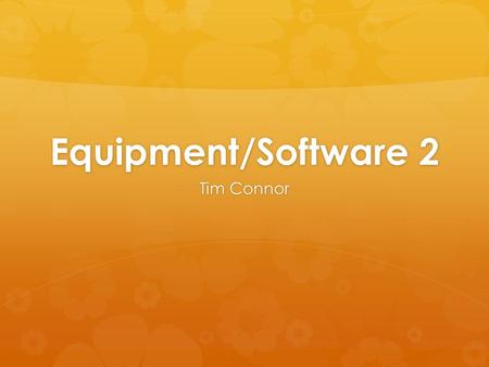 Equipment/Software 2 Tim Connor. Objective For Health & PE Class  To implement new technology into the classroom to engage students in the most innovative.