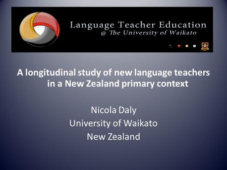 A longitudinal study of new language teachers in a New Zealand primary context Nicola Daly University of Waikato New Zealand.