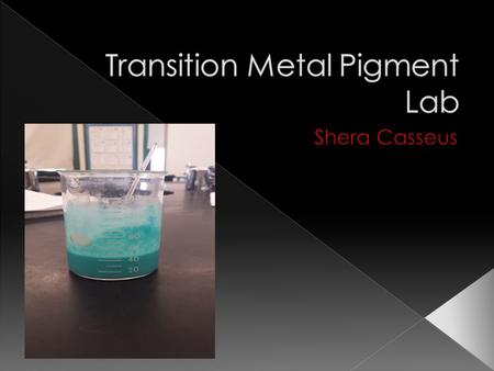 Transition Metal Pigment Lab