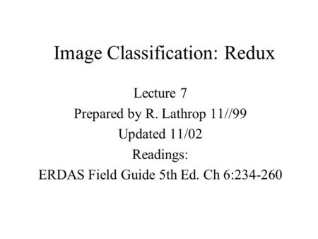 Image Classification: Redux