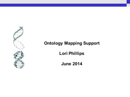 Ontology Mapping Support Lori Phillips June 2014.