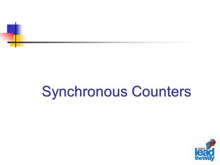Synchronous Counters.