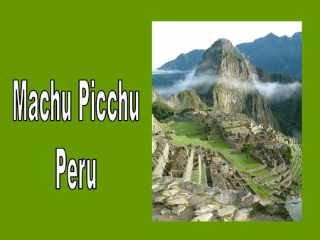 The legendary 'Lost City of Machu Picchu' is without a doubt the most important tourist attraction in Peru and one of the world's most impressive archaeological.