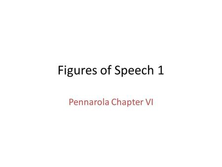 Figures of Speech 1 Pennarola Chapter VI. Ad as persuasive language Persuasive language uses rhetorical tropes or figures to reach its purposes of persuading.