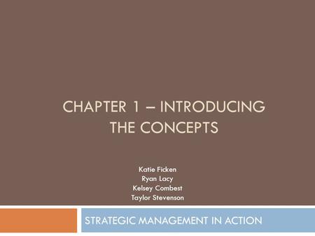 chapter 1 – Introducing the concepts
