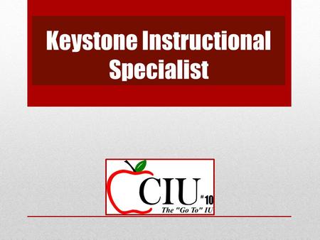 Keystone Instructional Specialist. Keystone Exams Offered three times each year – winter, spring and summer. Offered in Algebra I, Biology and Literature.