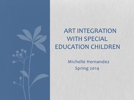 Art Integration with Special Education Children