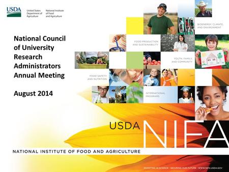 National Council of University Research Administrators Annual Meeting August 2014.
