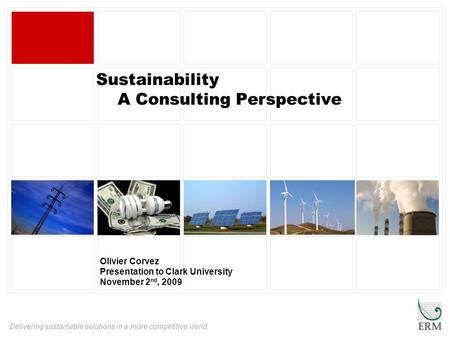 Sustainability A Consulting Perspective