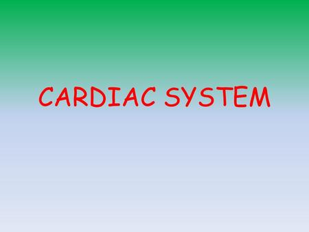 CARDIAC SYSTEM. Starter – From Homework Write down a definition for the following Stroke Volume Heart Rate Cardiac Output Starling’s Law Add equations.