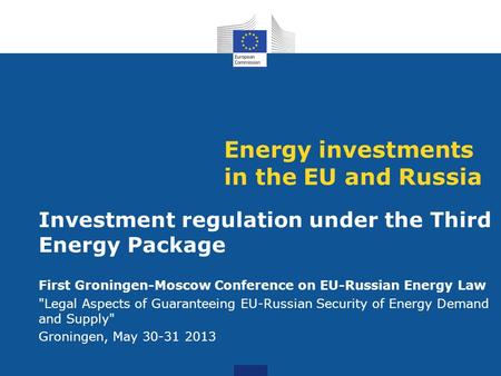 Energy investments in the EU and Russia