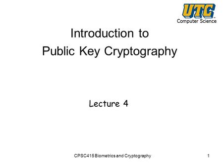 Introduction to Public Key Cryptography