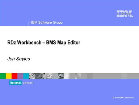 RDz Workbench – BMS Map Editor