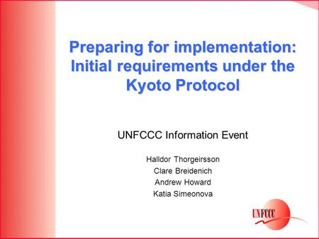 UNFCCC Information Event